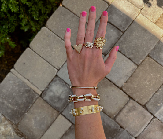 Gold and Diamond Bangle